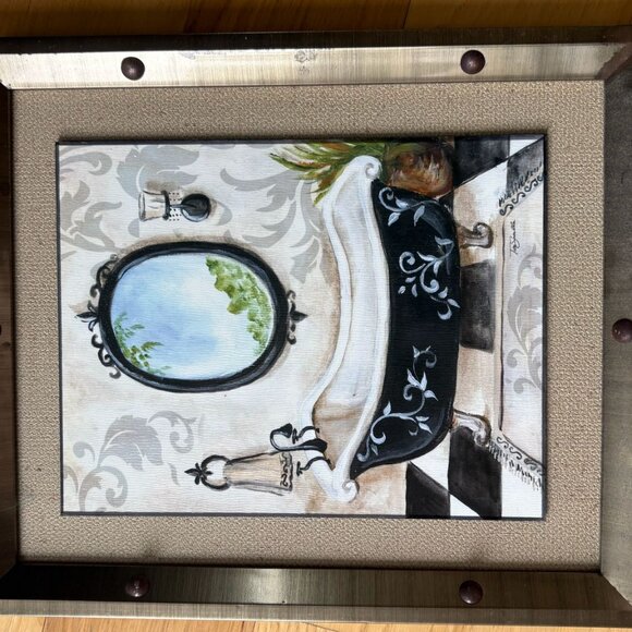 Bathroom Decor Picture Frame French Country style - Picture 2 of 2